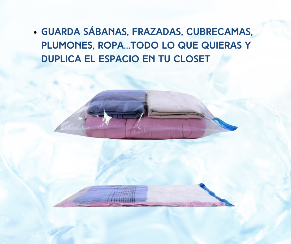 pack 2 bolsas al vacio de 80x100 y 68x98
