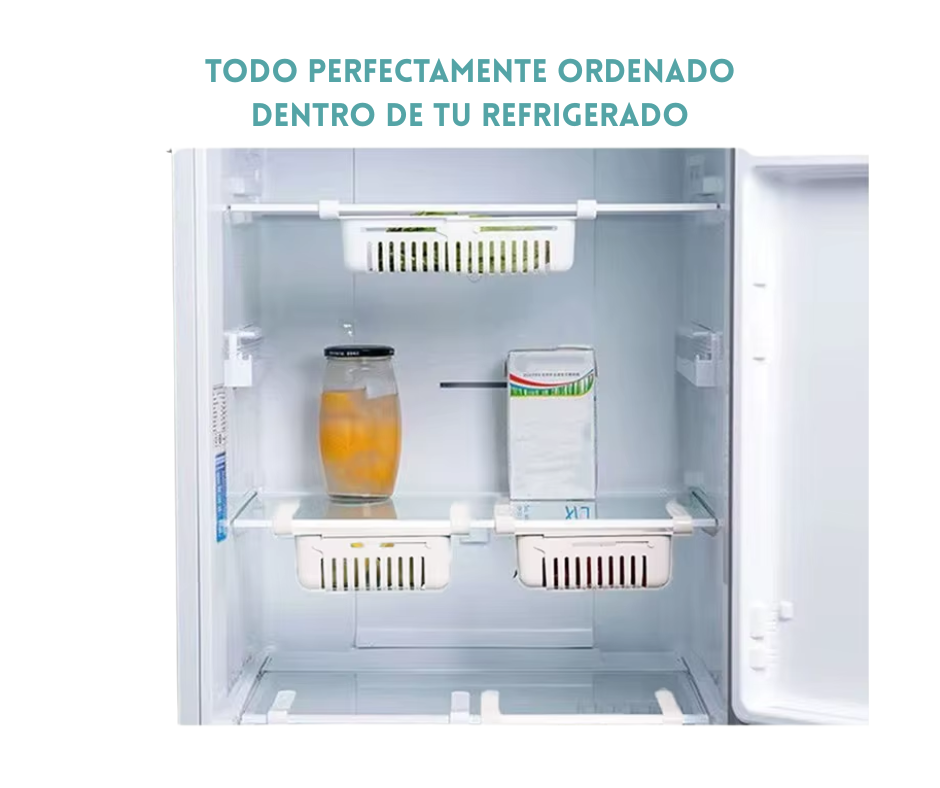 4 Bandejas Extensibles para Refrigerador