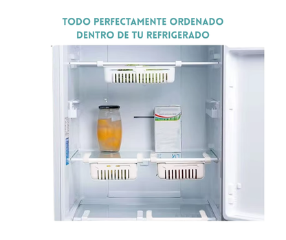 4 Bandejas Extensibles para Refrigerador