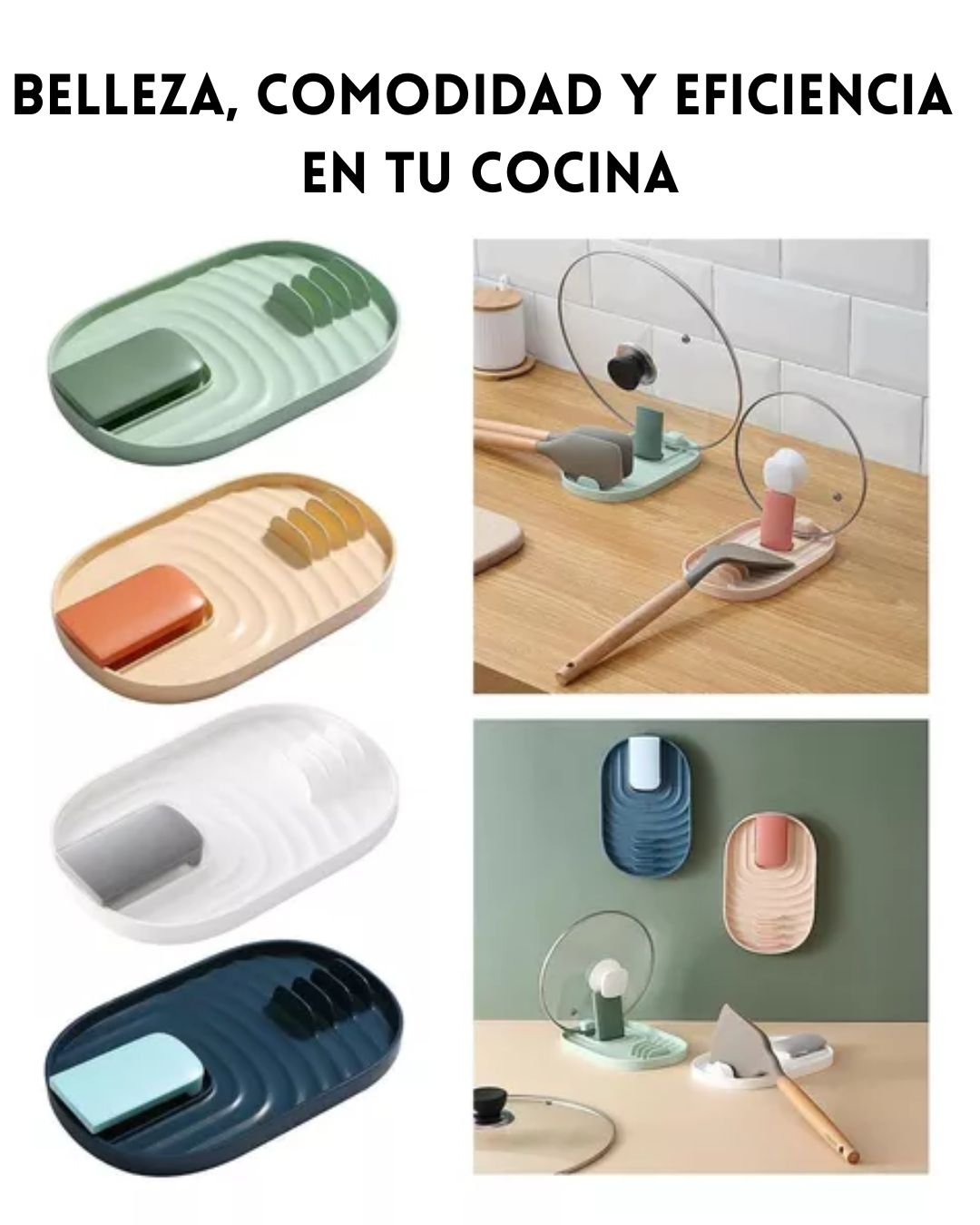 Soporte para Tapa de Olla y Espatulas