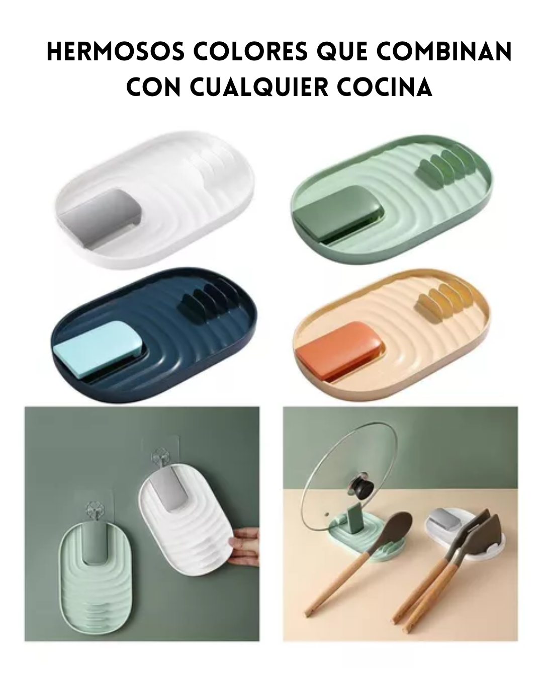 Soporte para Tapa de Olla y Espatulas
