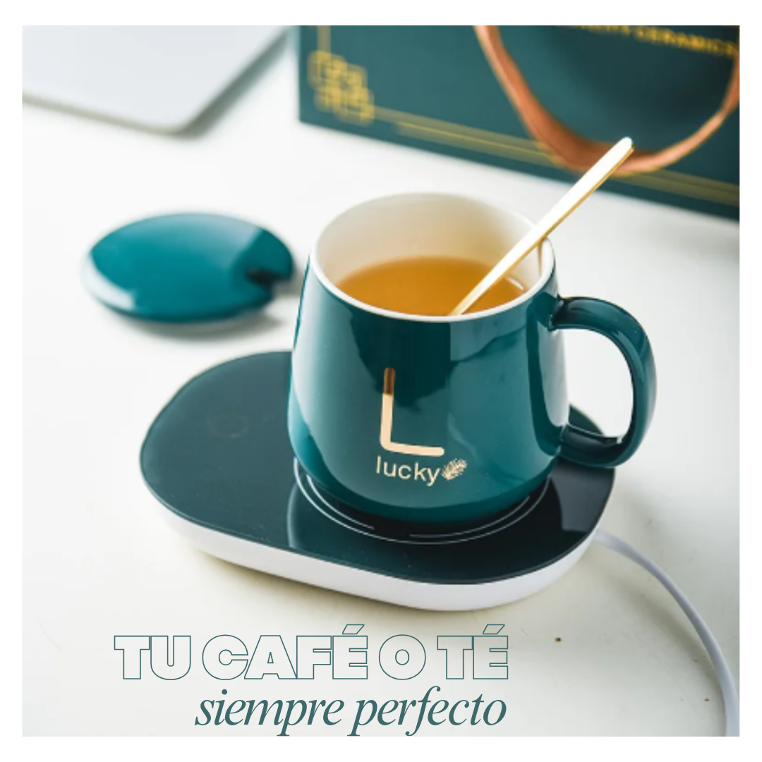 Taza con platillo calentador