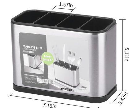 Organizador de Cubiertos Inox  con 4 espacios