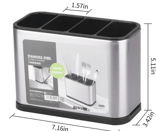 Organizador de Cubiertos Inox  con 4 espacios