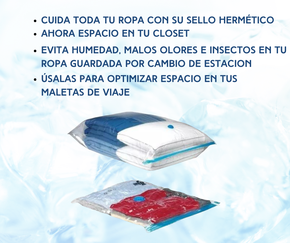 pack 2 bolsas al vacio de 80x100  y  68x98