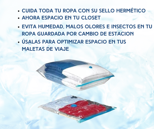 pack 2 bolsas al vacio de 80x100  y  68x98