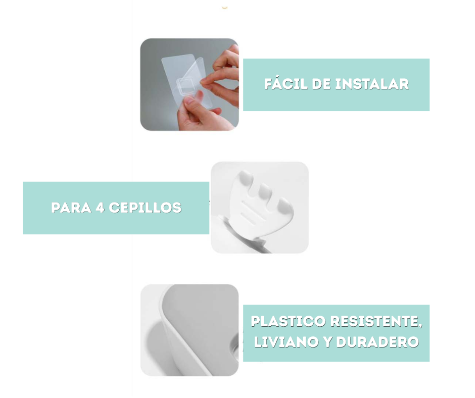 Dispensador De Pasta Dental Con 2 Vasos
