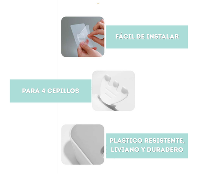 Dispensador De Pasta Dental Con 2 Vasos
