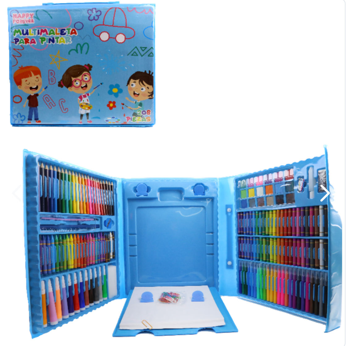 Set Artístico de 208 Piezas para Niños