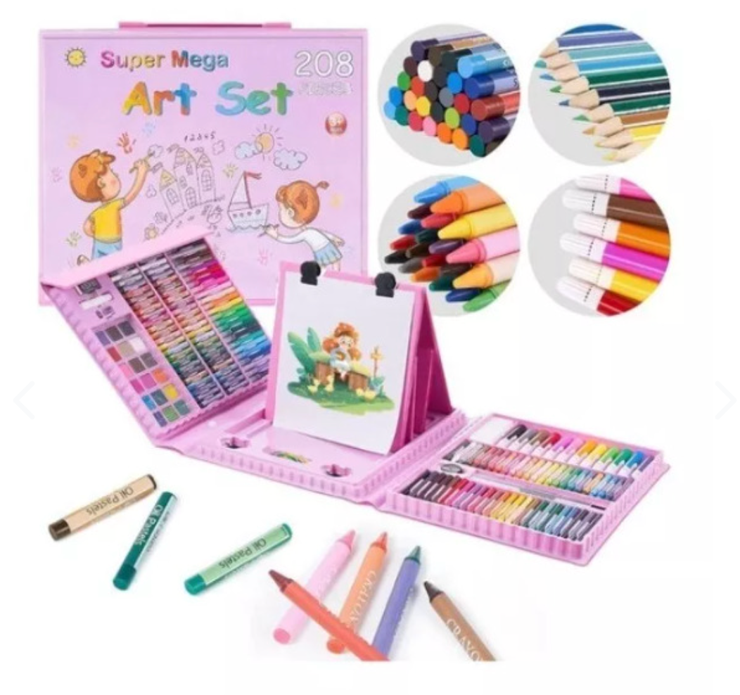 Set Artístico de 208 Piezas para Niños