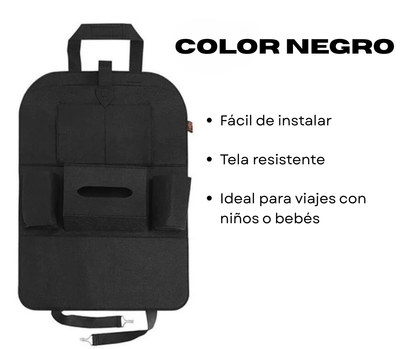 Organizador espaldar asiento de auto
